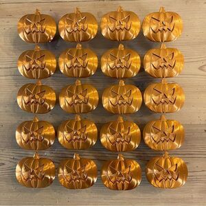 Hallowe'en Copper Coloured Hexagon Napkin Rings with Jack-o'-Lantern – Set of 20